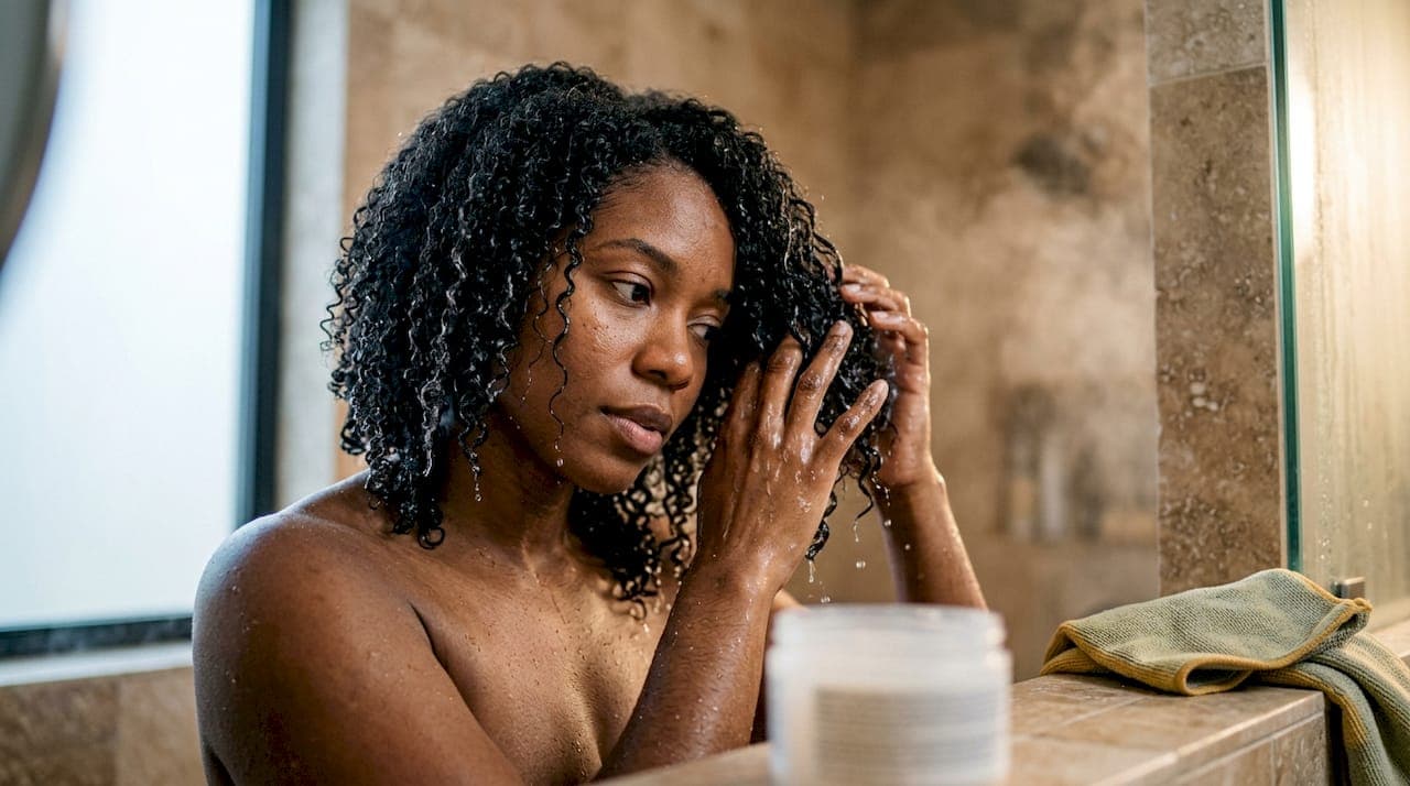 Curly Hair Routine That Defines Curls on Soaking Wet Hair